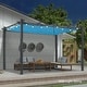 preview thumbnail 44 of 47, PURPLE LEAF Gazebo Outdoor Retractable Modern Large Size Pergola w Lights 9.5ft x 13ft - Light Blue
