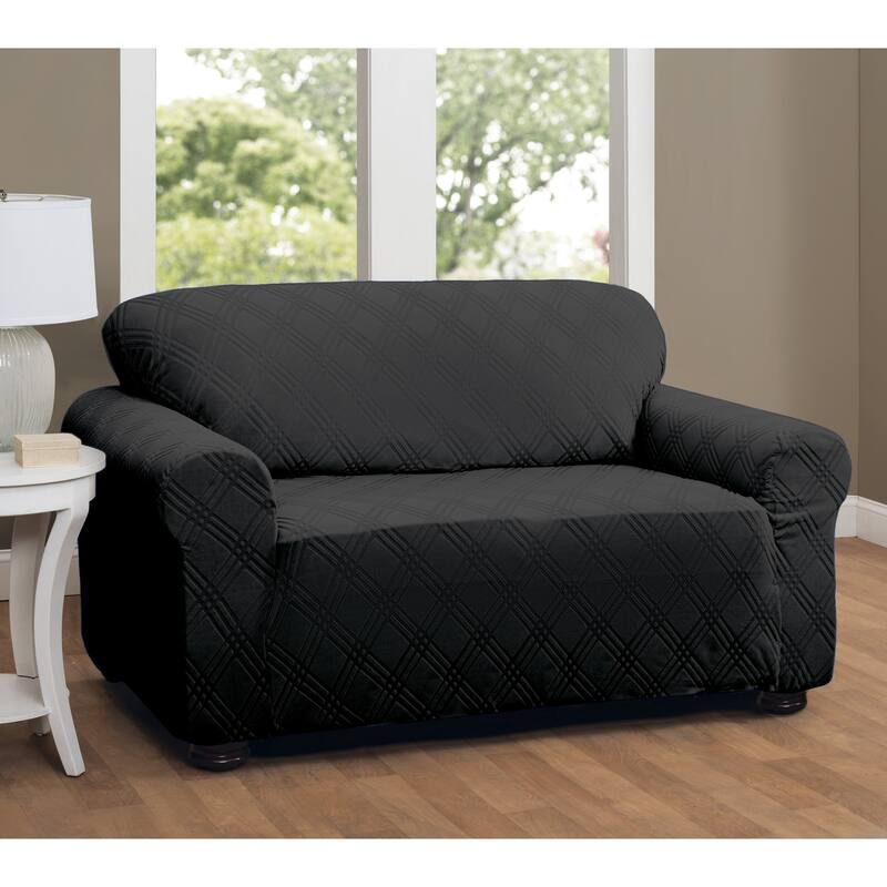 Stretch Sensations Stretch Double Diamond Loveseat Slipcover