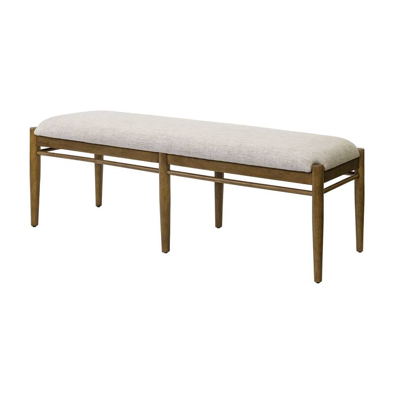 Modern Wood Dining Table Bench, Kitchen seat, Fully Assembled, Brown