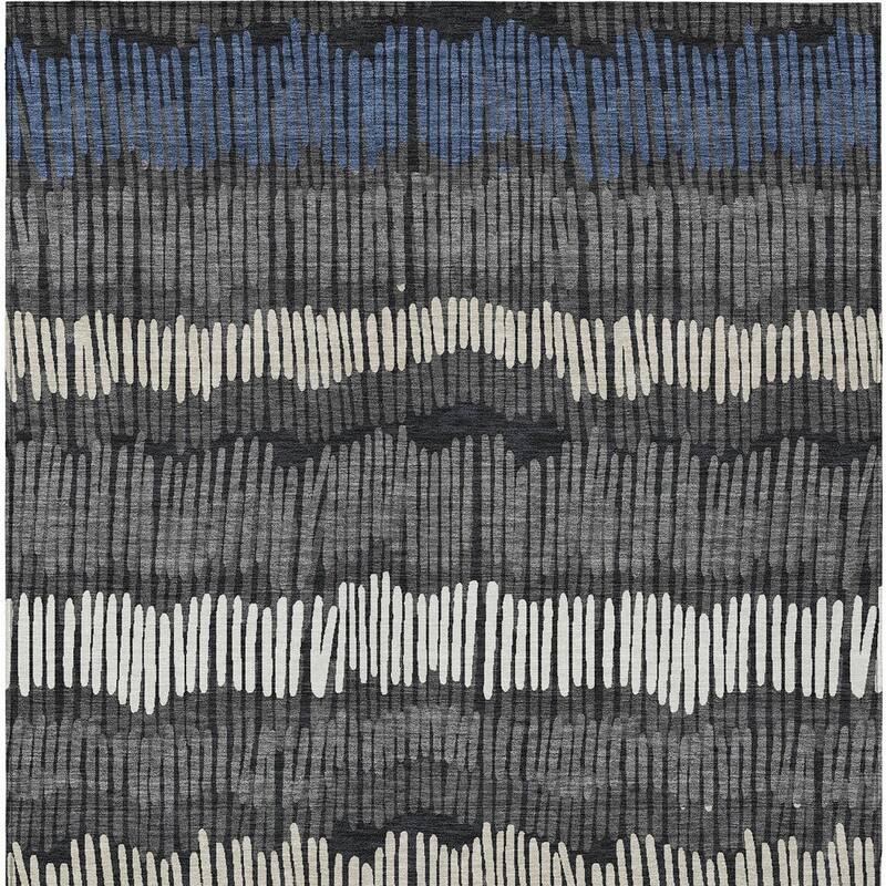 HomeRoots Striped Transitional Rectangle Outdoor Rug