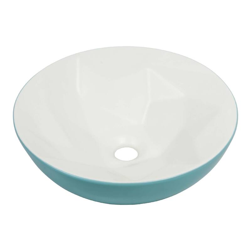 Fine Fixtures 16 inch Round Ceramic Vessel Bathroom Sink