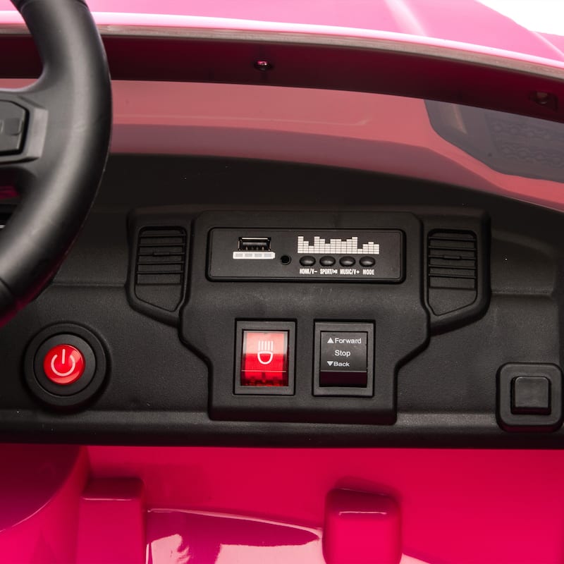 Pink 2-Seater Ride-On Truck Kids Electric Truck with Music