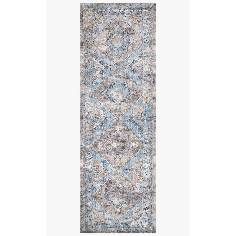 Alexander Home Adrian Distressed Multi Diamond Traditional Rug