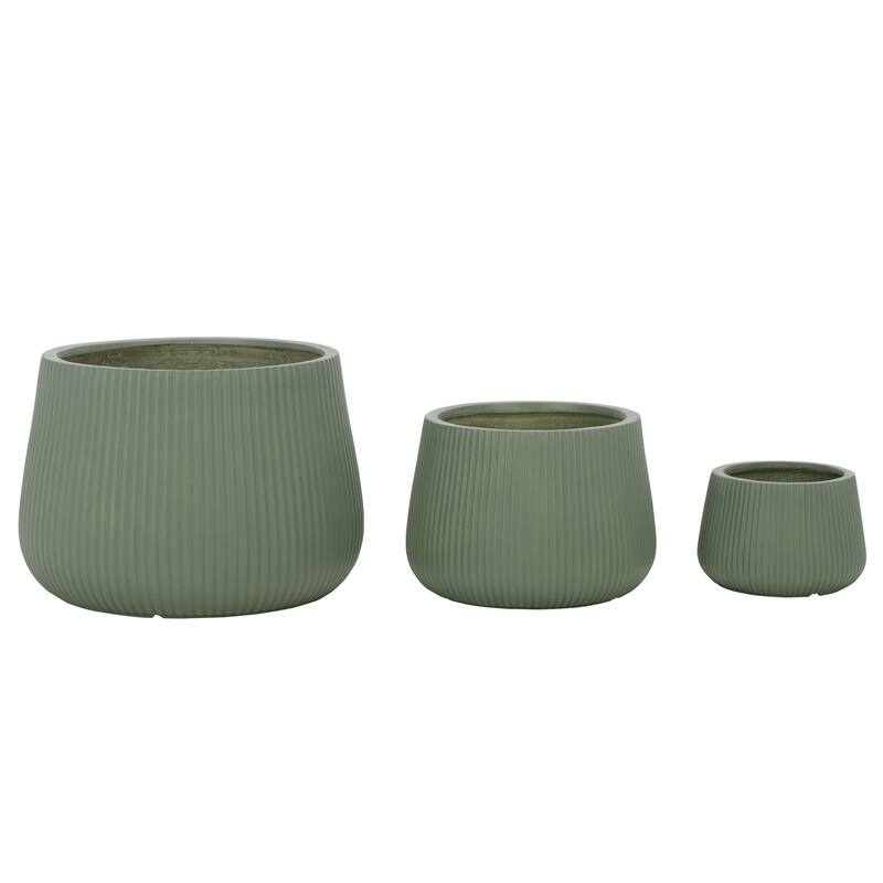SAFAVIEH Outdoor Living Sara Planter Pot (Set of 3) - 21"W x 21"D x 15"H