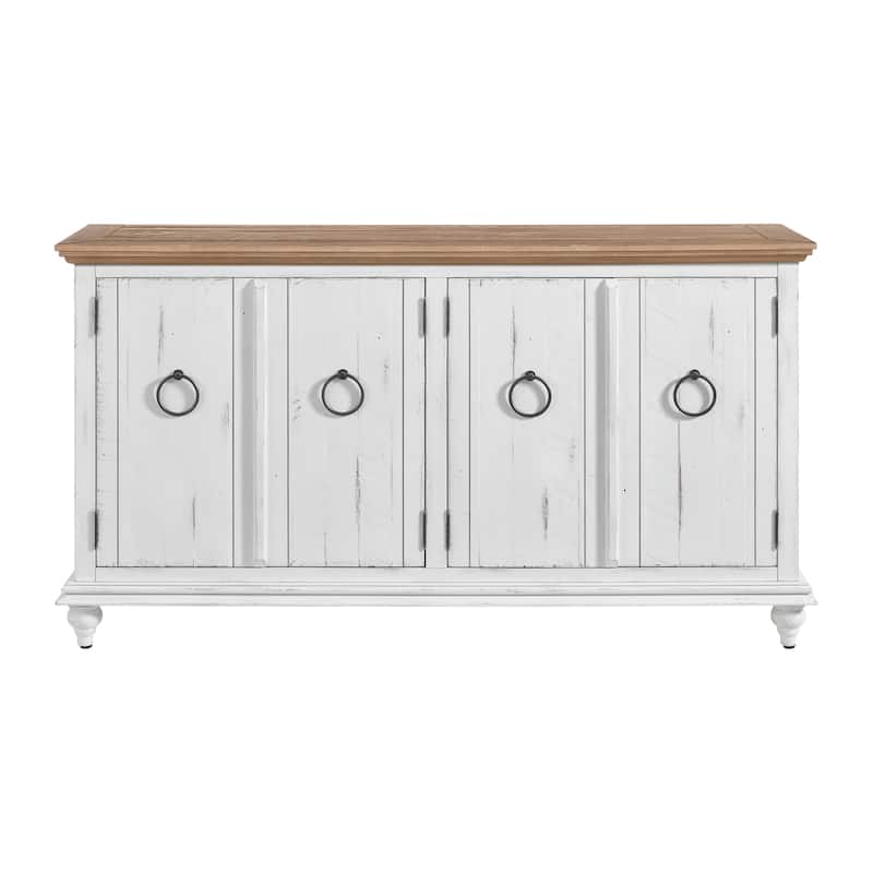 Garden District Solid Wood 65" TV Stand Console