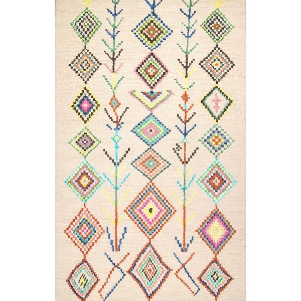 The Curated Nomad Escolta Hand-tufted Wool Moroccan Triangle Area Rug