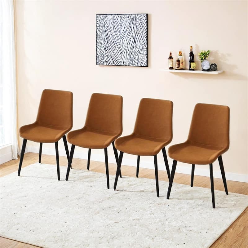 Dining Chairs 4PCS,Kitchen & Dining Room Chairs,Sturdy Metal Legs