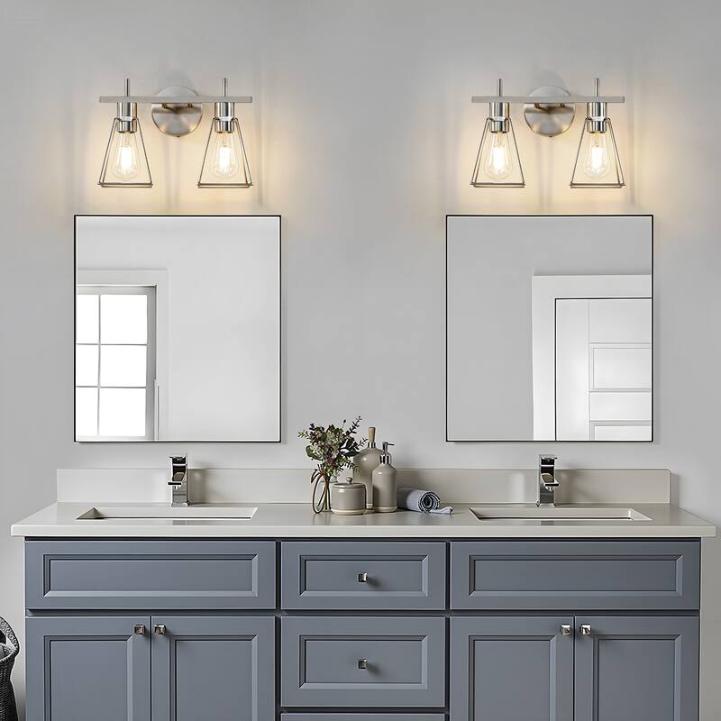2&3 - Light Dimmable Modern Bathroom Vanity Light with Metal Frame