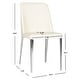 preview thumbnail 4 of 14, SAFAVIEH Baltic Metal Dining Chair Set of 2, Butter Cream, Modern - 22.5" x 17.8" x 34.8"