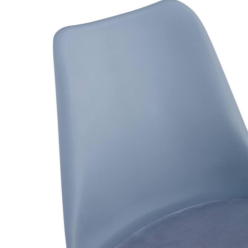 Modern Dining Chairs with Plastic Seat and Metal Legs (Set of 4)