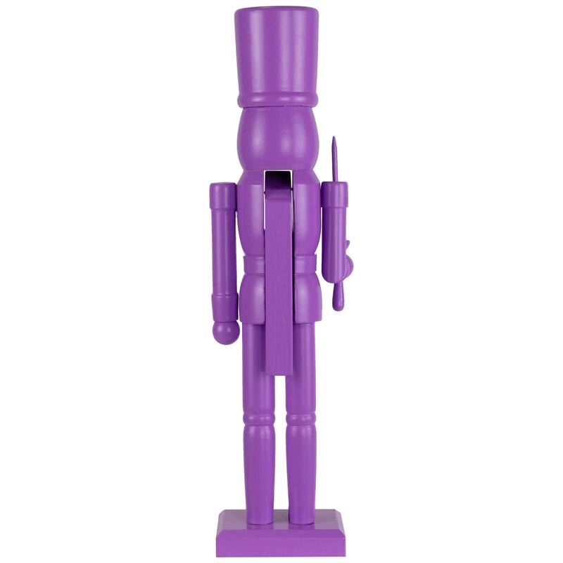 Nutcracker Soldier with Sword Christmas Figure - 15" - Purple