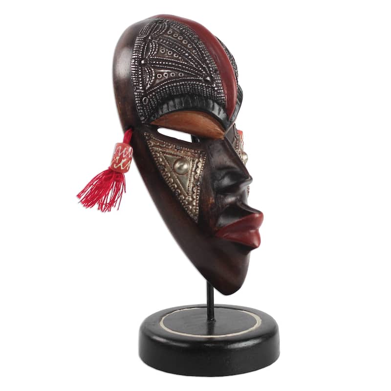 Novica Handmade Striking Beauty African Wood Mask