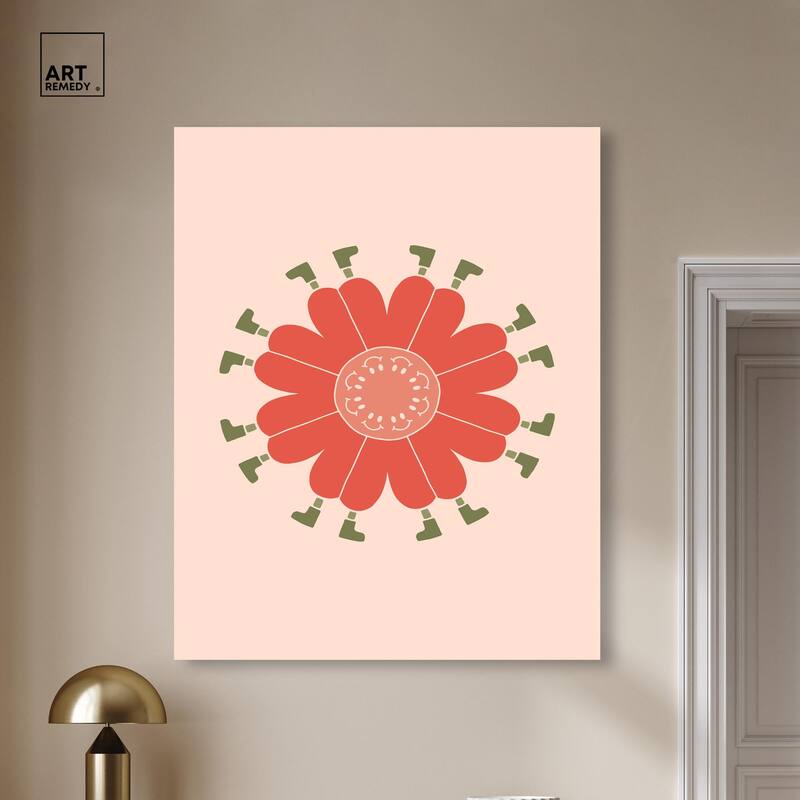 Walk in Floral Canvas by Art Remedy, Gallery Wrapped