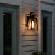 preview thumbnail 16 of 15, Modern 1-Light Black Outdoor Wall Sconce Glass Patio Lantern - W5.5"x L6"x H12.75"
