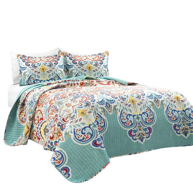 The Curated Nomad La Boheme Boho Chic 3-piece Quilt Set