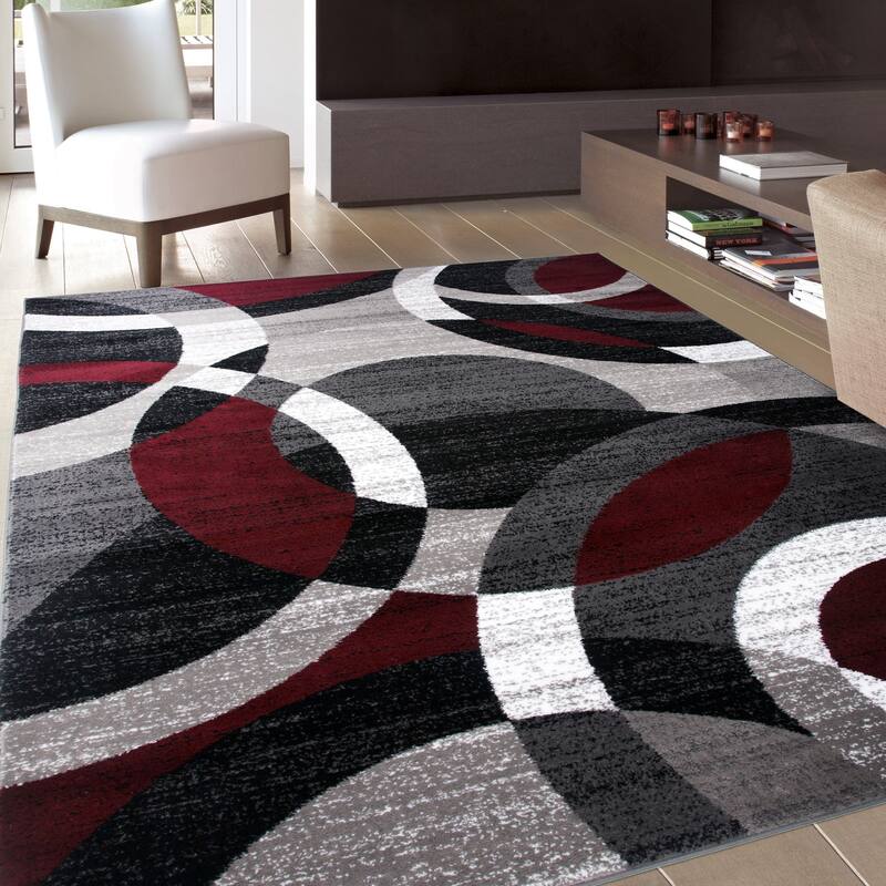 World Rug Gallery Geometric Circles Area Rug