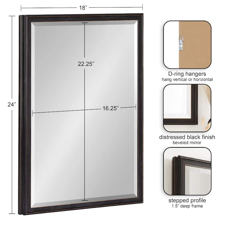 Kate and Laurel Oakhurst Rectangle Wall Mirror