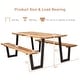 preview thumbnail 4 of 4, Picnic Table Bench Set Outdoor Dining Table Set with Umbrella Hole