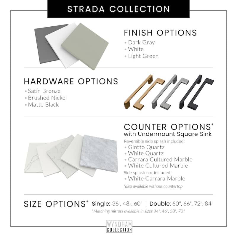 Wyndham Collection WCF4141-84D-VCA-US3M70 Strada 84" Free Standing