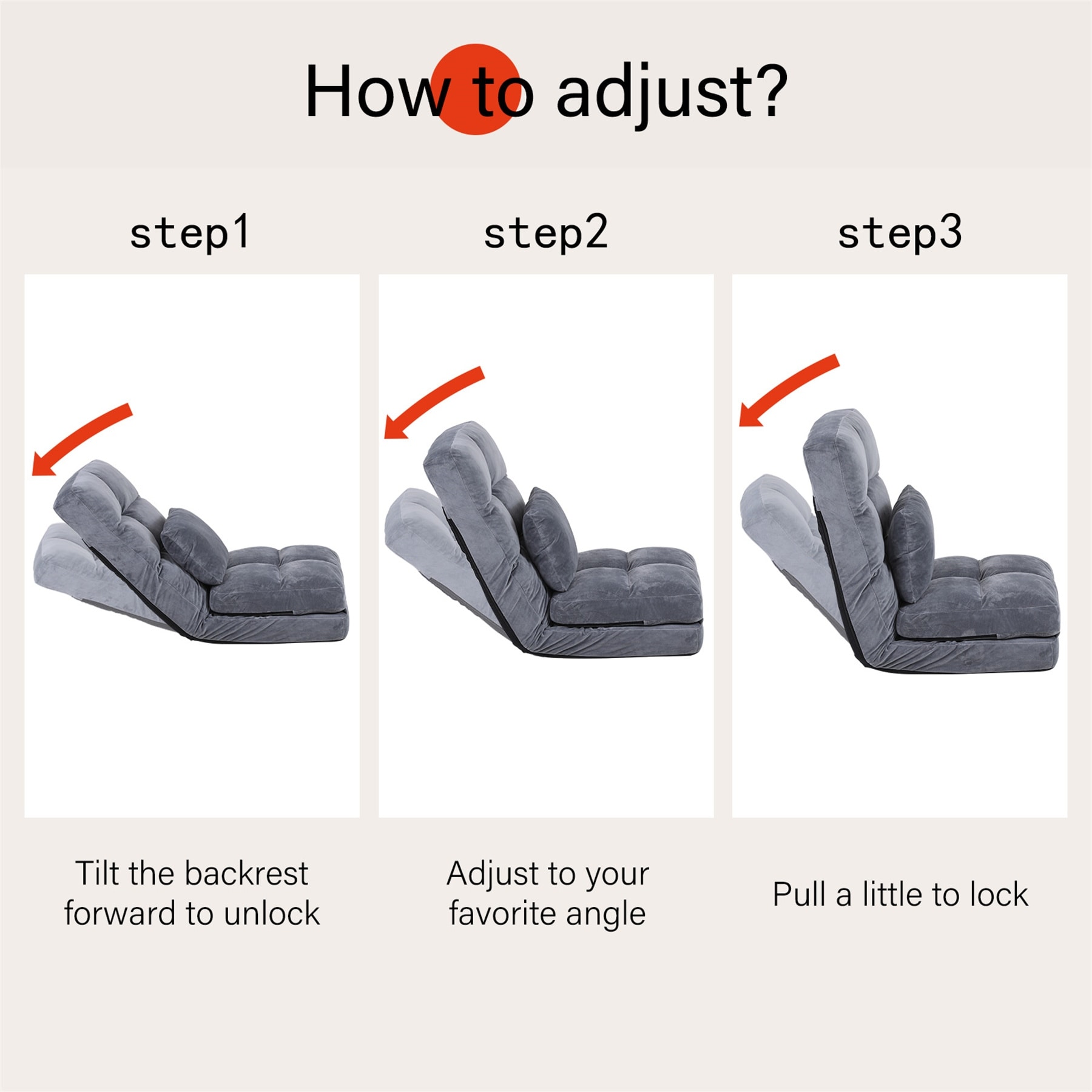Chaise lounge store back support