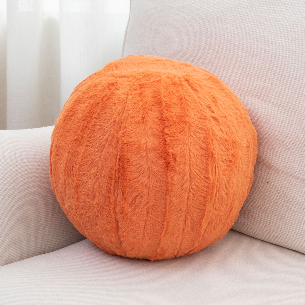 Round orange throw pillow outlet