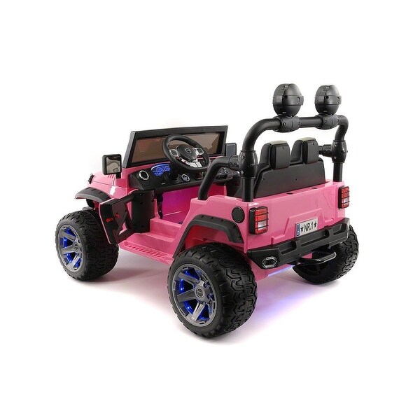 pink ride on car with parental remote control