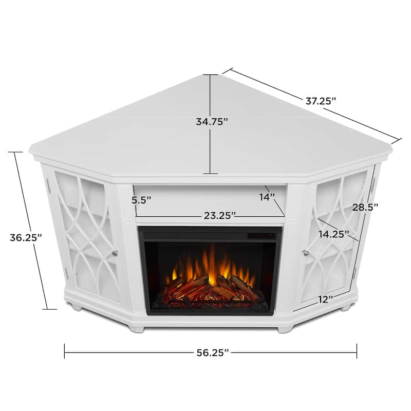 Lynette 56" TV Stand Electric Fireplace by Real Flame