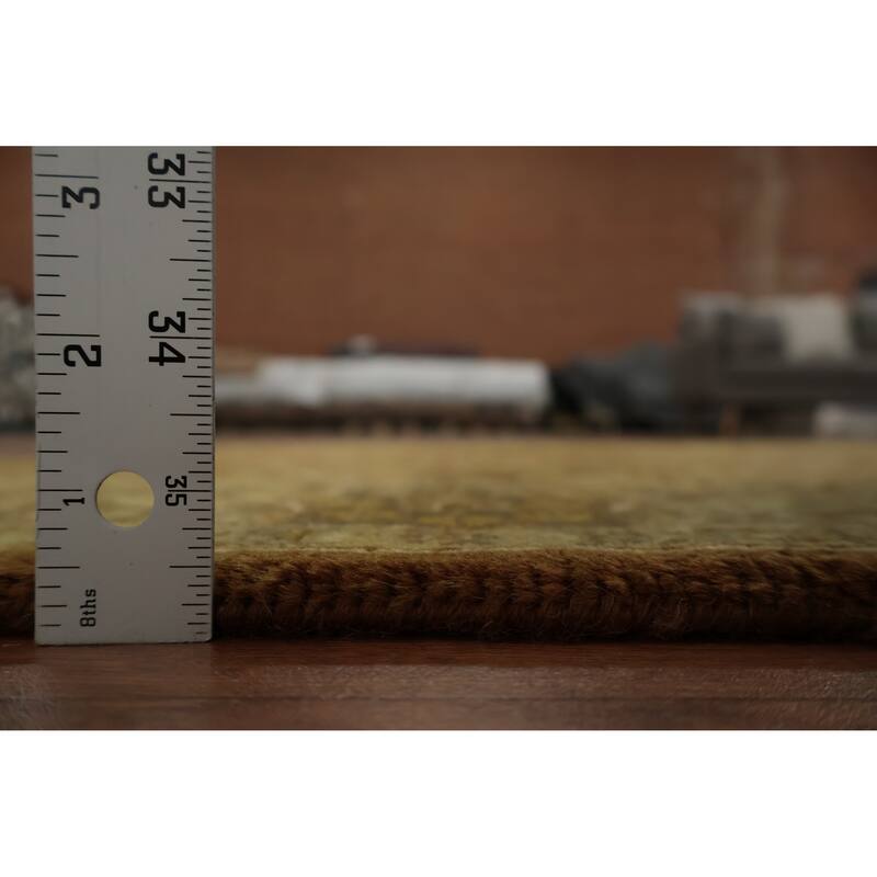 Hand Knotted Oriental 100% Wool Carpet Traditional Floral Oranges & Rust Aubusson Area Rug - 5' 5'' X 4' 0''