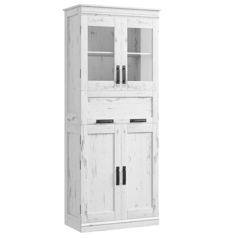 66.9" Pantry Cabinet with Drawer, Kitchen Storage Buffet Cabinet with 4 Shelves, Freestand Storage Cabinet