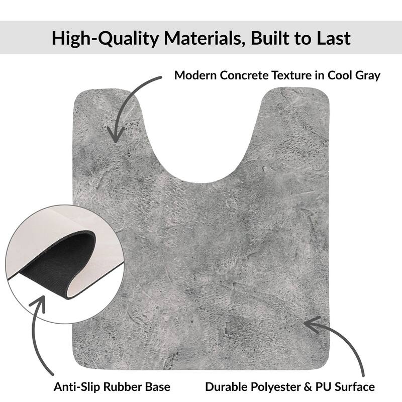 Decorative Contour Bath Mat 20x18 Ultra Absorbent Quick Dry Rug