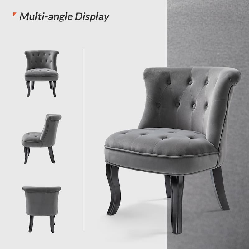 Christi Vibrant Tufted Velvet Upholstered Accent Chairs Set of 2 by HULALA HOME