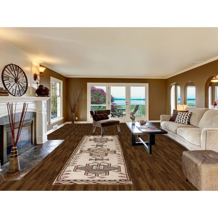 Geometric Anatolian Turkish Runner Rug Hand-knotted Wool Carpet - 3'5"x 11'11"