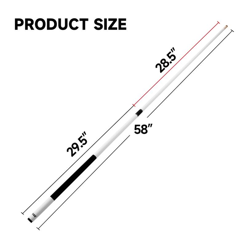 GSE™ 58" 2-Piece Fiberglass Graphite Composite Billiard Pool Cue Stick for Men/Women, Great for House or Commercial/Bar Use