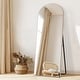 preview thumbnail 11 of 58, Arched Top Full-length Freestanding/ Leaning/ Hanging Wall Mirror Mahogany-65×22