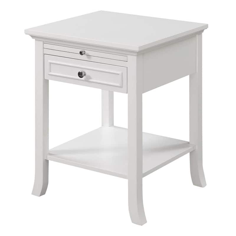 Classic Charm End Table with Drawer - Living Room Accent Table, Storage Side Table, 18x24x18 - 24
