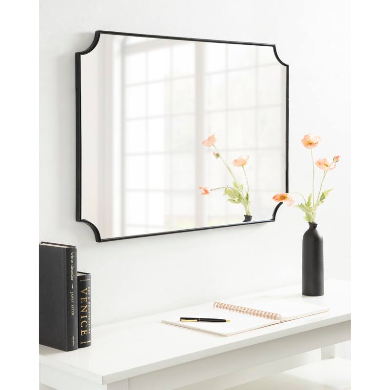 Kate and Laurel Healey Decorative Scallop Wall Mirror - 22x30