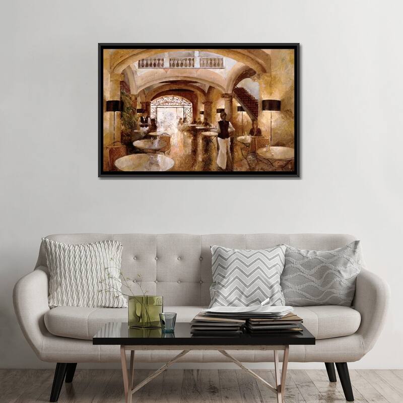 iCanvas "Patio Cappuccino" by Noemi Martin Framed