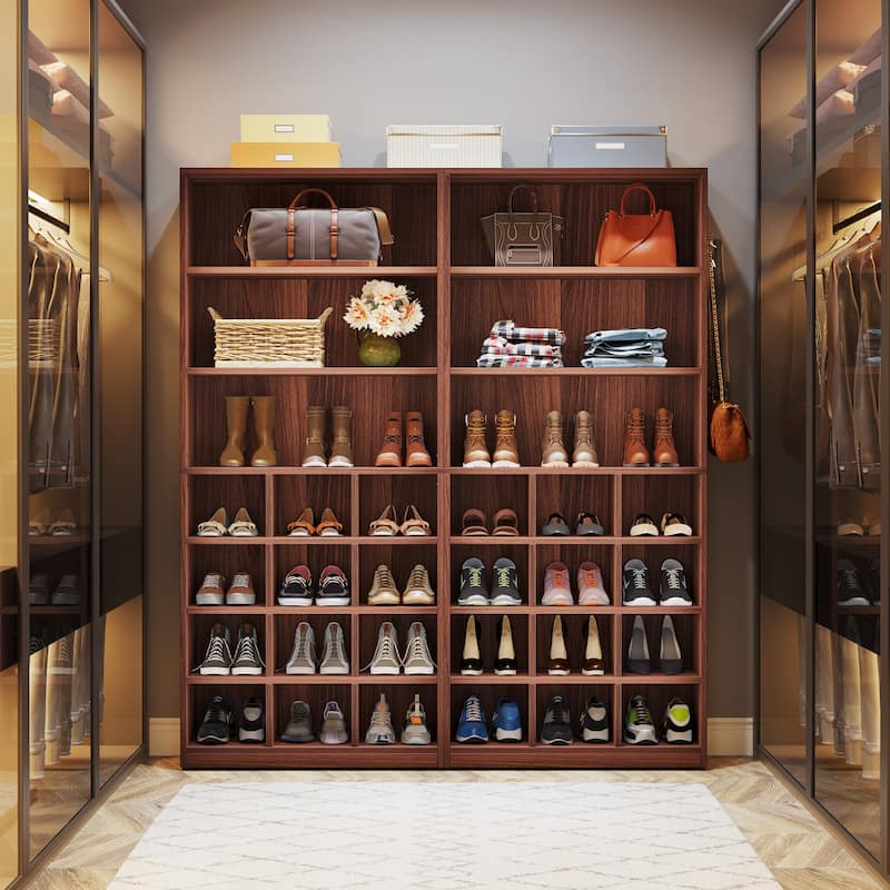 Modern Shoe Storage Cabinet with Shelves, 24 Pair Freestanding Shoe Rack Storage Organizer for Hallway Bedroom Entryway