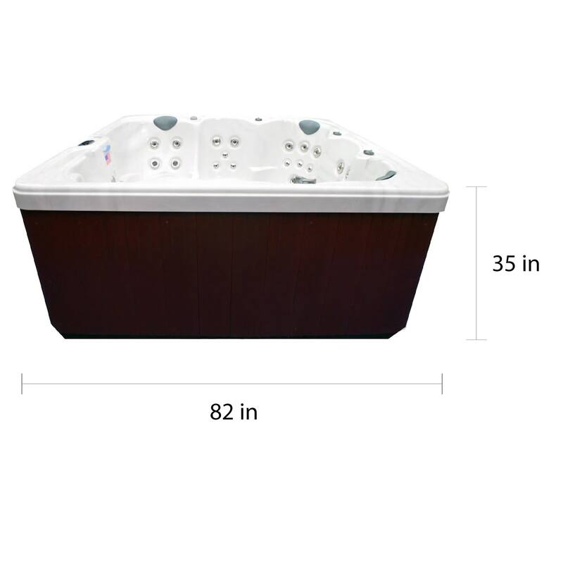 Home and Garden 6-person Hot Tub 71-jet Spa - 82"x82"x35"