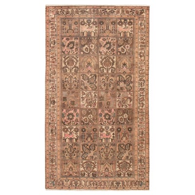 ECARPETGALLERY Hand-knotted Antalya Vintage Brown Wool Rug - 5'5 x 9'8