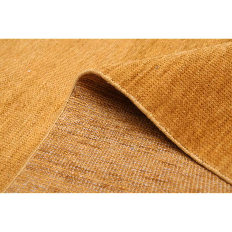 ECARPETGALLERY Hand-knotted Pak Finest Gabbeh Dark Gold Wool Rug - 9'0 x 12'1