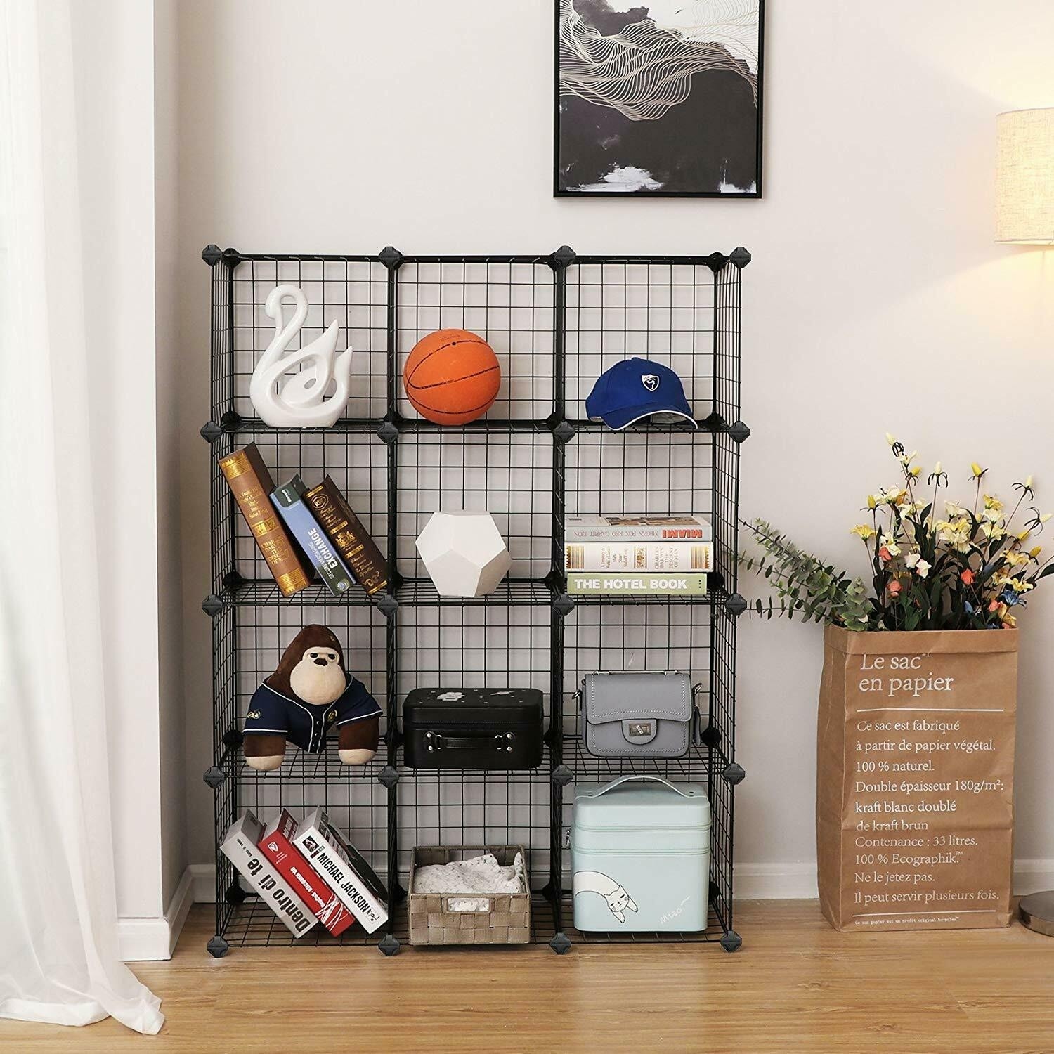 Shop Kanstar 12 Cube Metal Wire Cube Storage Diy Closet Cabinet