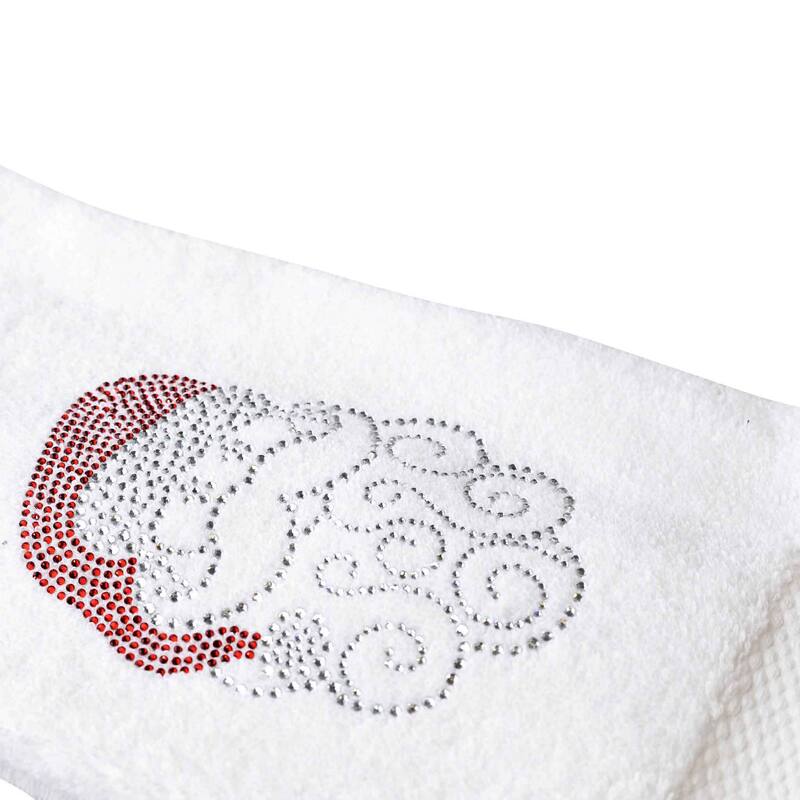 Sparkles Home Rhinestone Santa Hand Towel