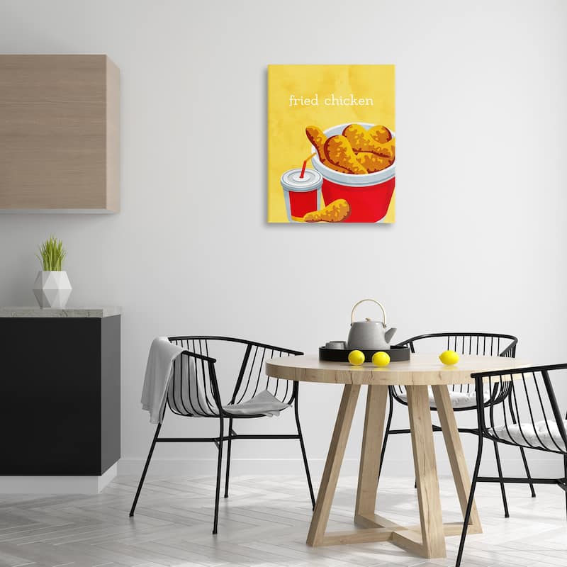 Stupell Chicken Bucket Takeout Canvas Wall Art Design By Kim Allen