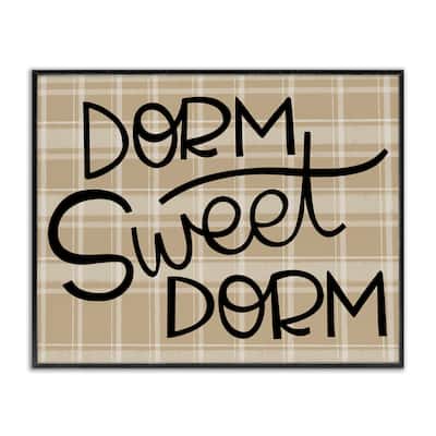 Stupell Sweet Dorm on Plaid Framed Giclee Art Design By Mandy Ford Art + Illustration