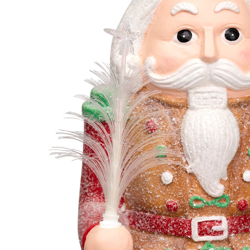 LED Lighted Gingerbread Christmas Nutcracker - 29" - Brown and Red