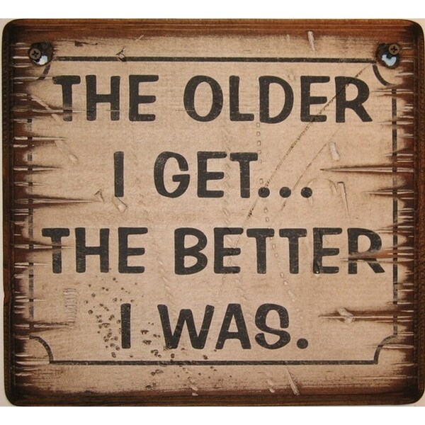 Cowboy Signs Wood Wall Hanging Western Older Better White Brown ...