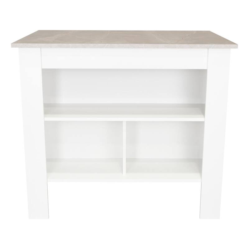 FM Furniture Brooklyn Kitchen Island with Open Storage