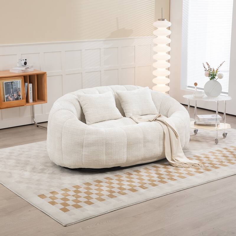 Bean Bag Sofa Lazy Sofa Durable Comfort Lounger Bean Bag Chair Couch - Beige