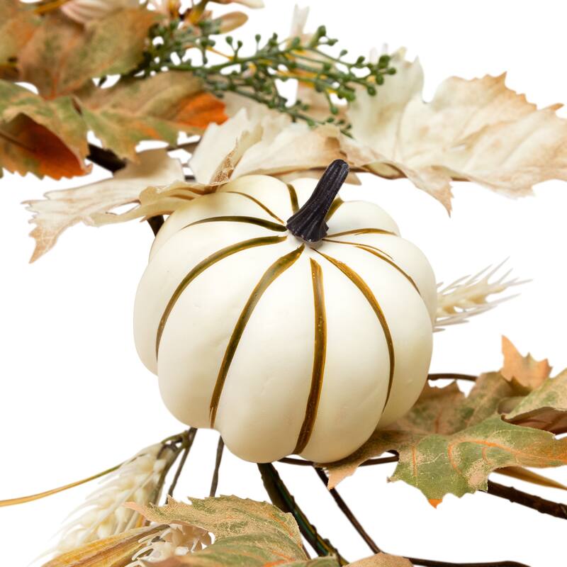 Pumpkin and Pinecone Fall Harvest Artificial Garland - 5' - Unlit